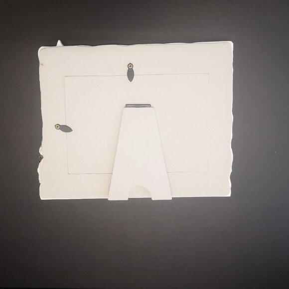 Vintage 3D Christmas Themed Resin Rectangular Picture Frame for Tabletop - Picture 2 of 3